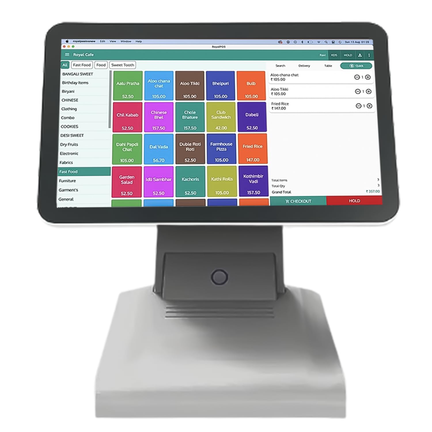 15.6 Inch Touch POS Machine with Free Billing Software & Printer (1 Year Warranty)